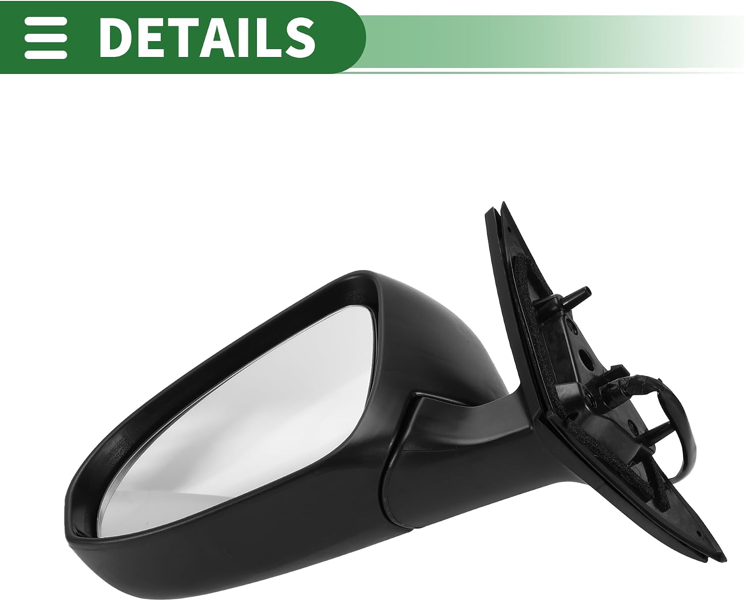 Motoforti 3Pins Left Driver Side Power Door Mirror Replacement Side Mirror Assembly for Toyota Camry 2012-2014 No.8790906400/8790906401 Gloss Black