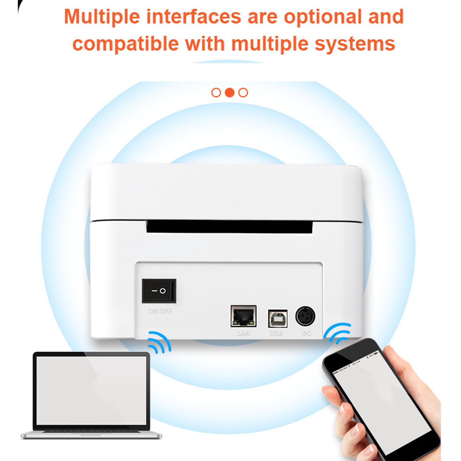 Marhynchus Thermal Label Printer, 4 x 6in USB Connection Desktop Printer for Windows, OS X, iOS, and Systems (US Plug)