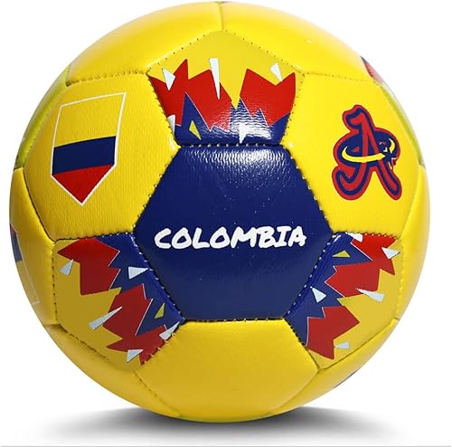 Balón de fútbol de Colombia 2022, pelota de habilidades de tamaño mini 2, pelota de juego de cuero, para interiores y exteriores, niños, adultos,