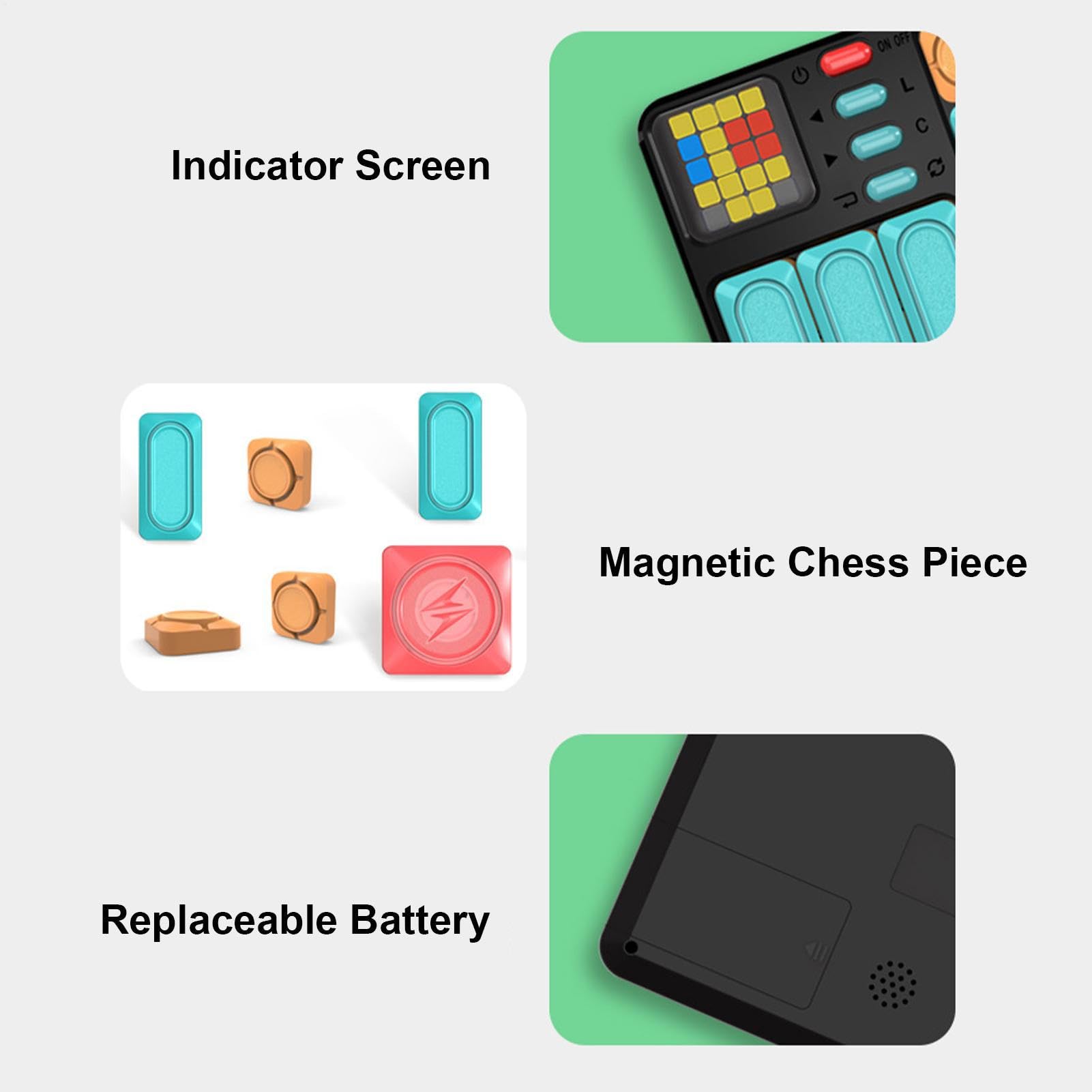 Puzzle Glissant Magnétique Huarong Road - Jeu Casse-tête Super Slide | Jeu Logique Électronique avec 500+ Défis | Jouet Éducatif Développement Compétences Raisonnement Logique pour