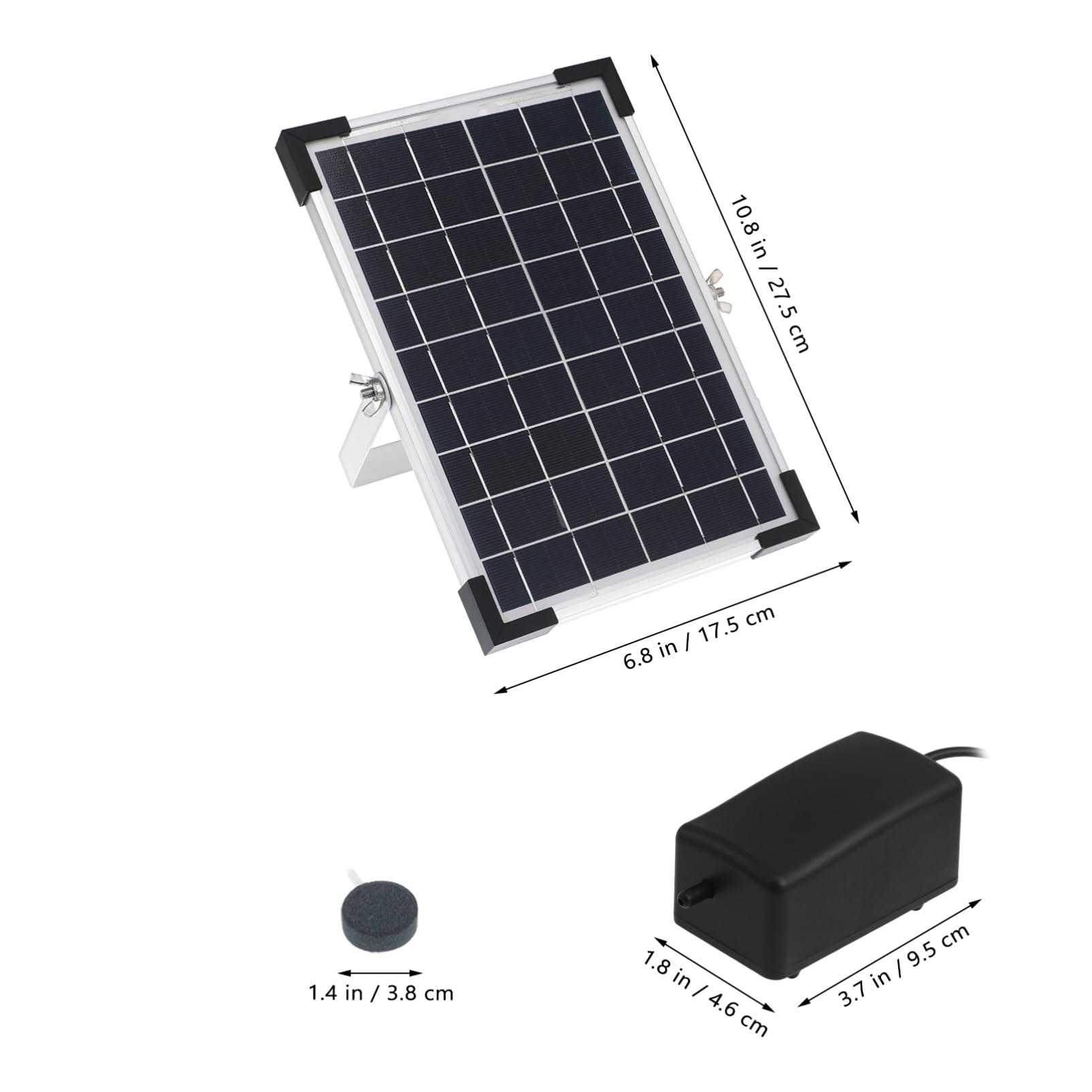 ERINGOGO Solar-teichbelüfter Mit Solarpanel Für Außenteiche Solar-luftpumpe Zur Sauerstoffzufuhr Für Fischteiche Und Aquarien Energiesparende Wasserpumpe Für Teiche Und Aquarien