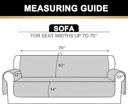 Miniatura 2 de Funda 100 % impermeable para sofá de 3 cojines, antideslizante, protector de muebles para mascotas, niños y perros (sofá, gris)