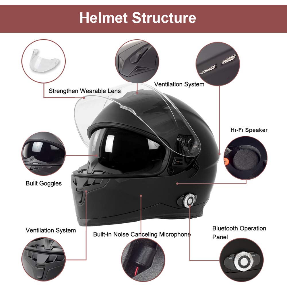 motorcycle helmets with built in bluetooth speakers