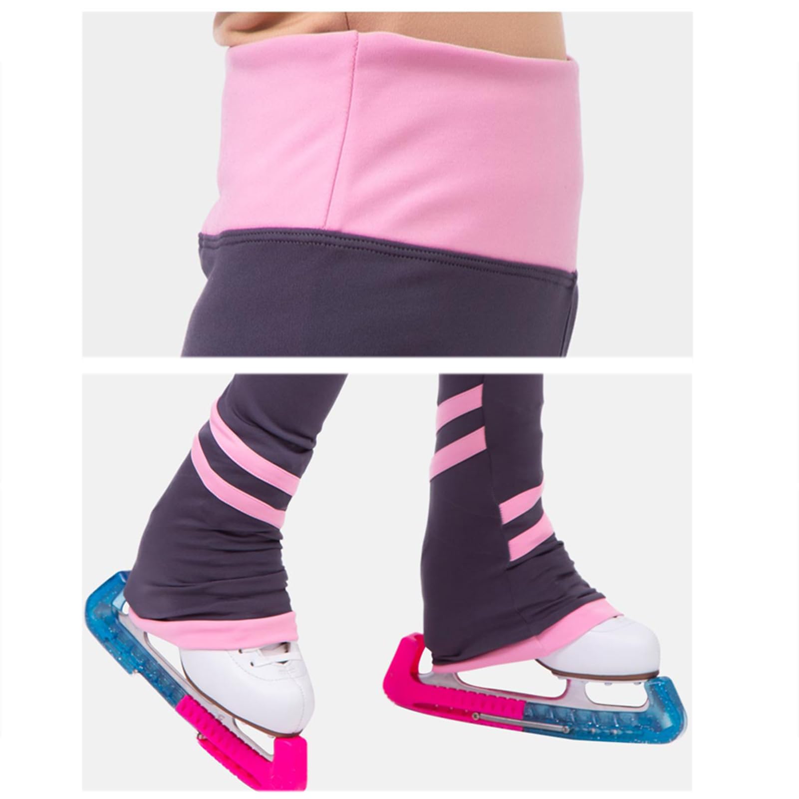 Kmgjc Kunstschaatsen jas met broek meisjes training schaatsen Top bodems, groen, S