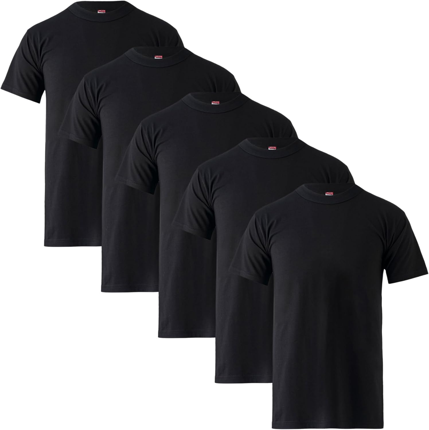 Mody Men Undershirt Round Neck Short Sleve 5-Pack, Men Undershirt, Cotton Tank Top, Soft Undershirt for Men