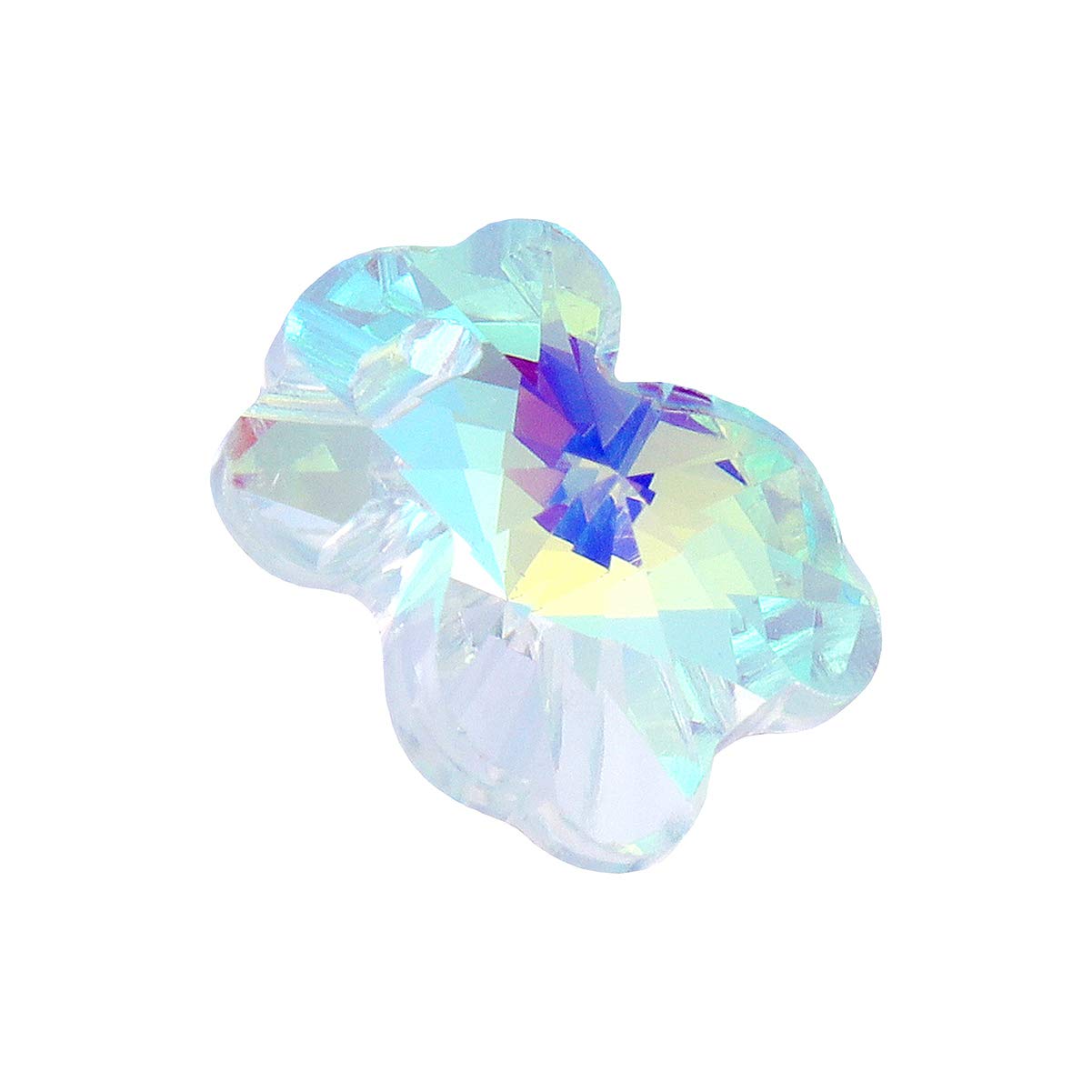 Milisten 28pcs 14MM Glass Crystal AB Charms Beads Pendant DIY Aurora Gems for Jewelry Making Necklaces Earrings | Mini Bear