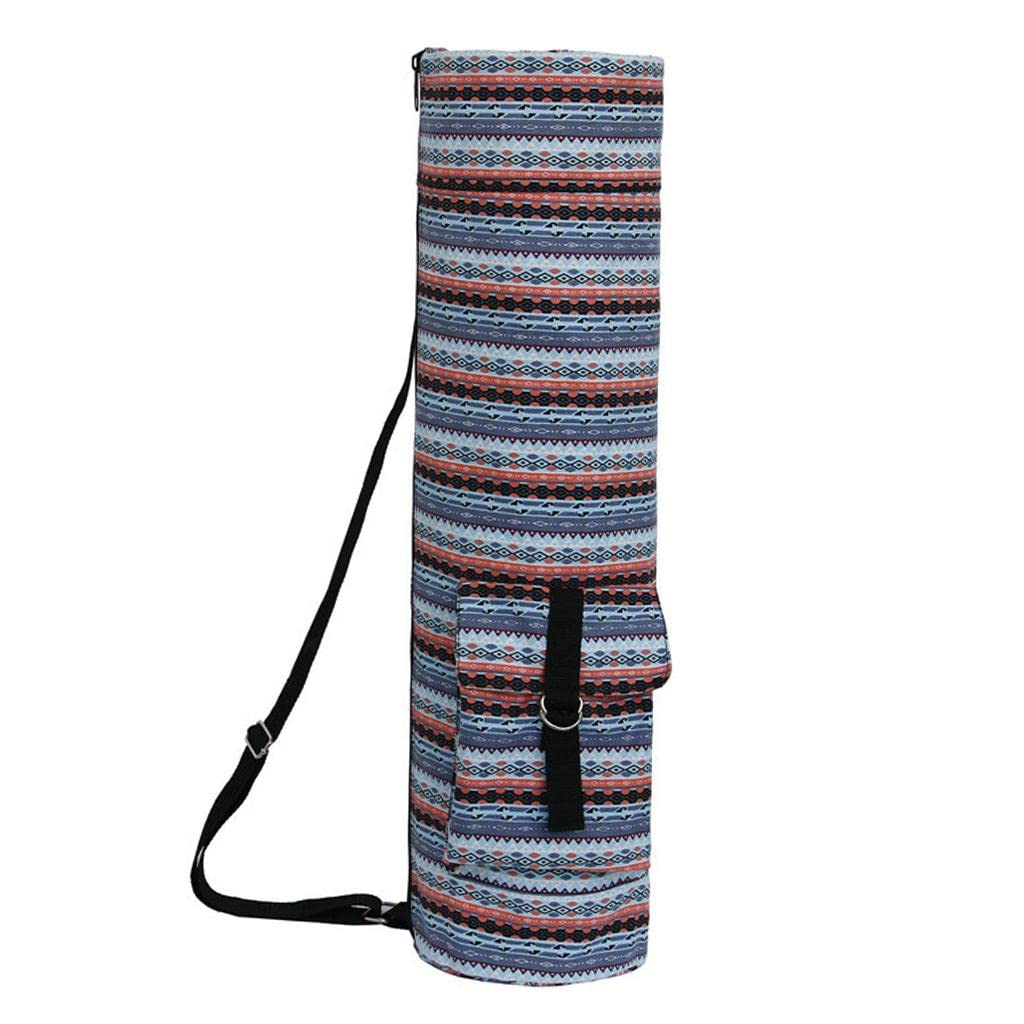 Yoga Bag Printed Storage Backpack with Shoulder Strap Ice blue | Mat Carriers & Bags-image-23