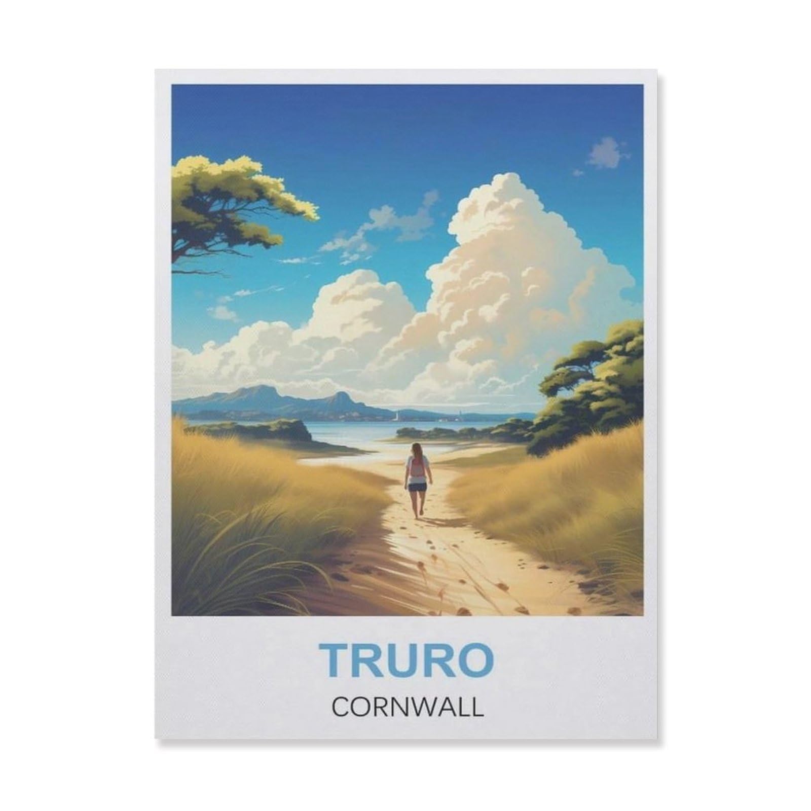 Vintage Metal Tin Sign，Truro Cornwall(30x40cm）
