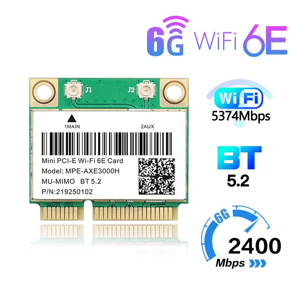 WiFi 6E 2400Mbps AX210 -AXE3000H - tarjeta PCI-E inalámbrica para BT 5.2 802.11AX 2.4G/5G/6Ghz Wlan adaptador de tarjeta de red