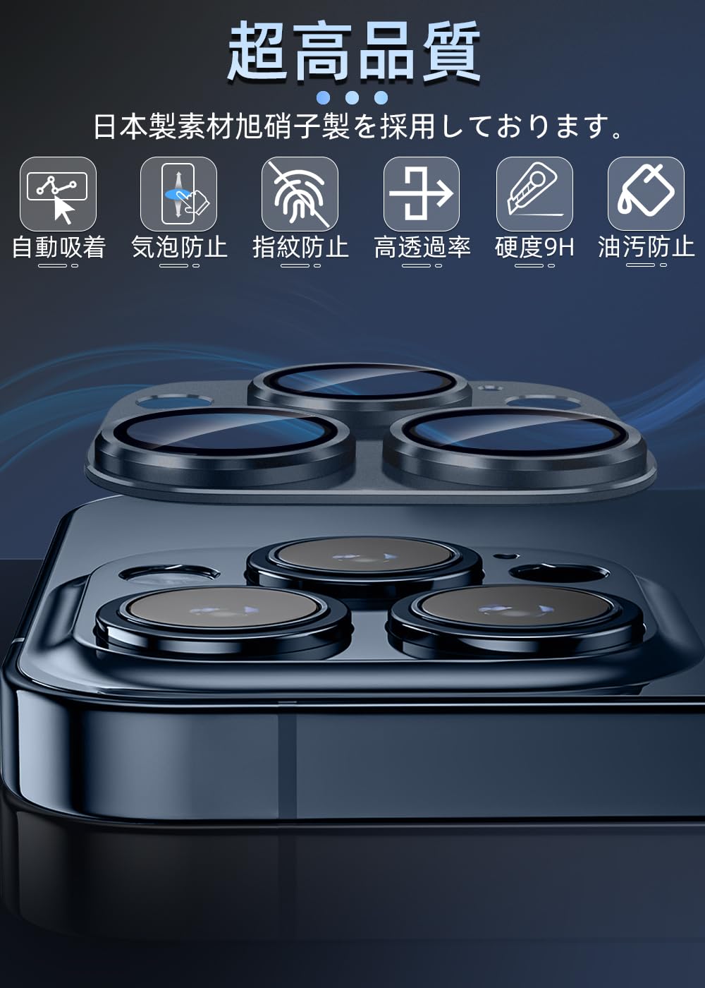 Amazon | ZXZone For iPhone 15 Pro / 15 Pro Max カメラフィルム 高