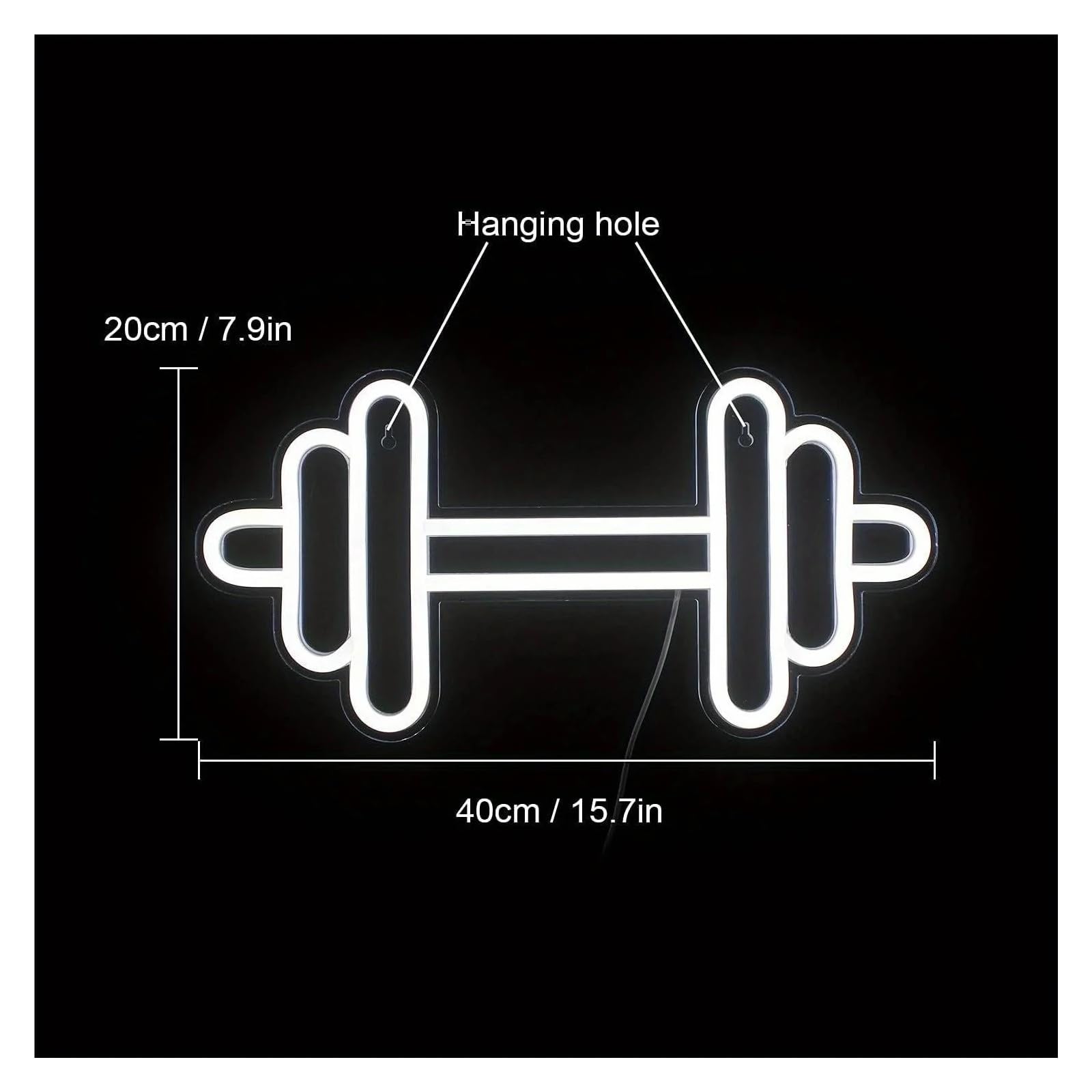 Scritta luminosa Insegne Al Neon Con Manubri, Decorazione Per Sala Giochi Per Amanti Dei Giochi, Insegne Al Neon A Alimentate Tramite USB 40x20cm