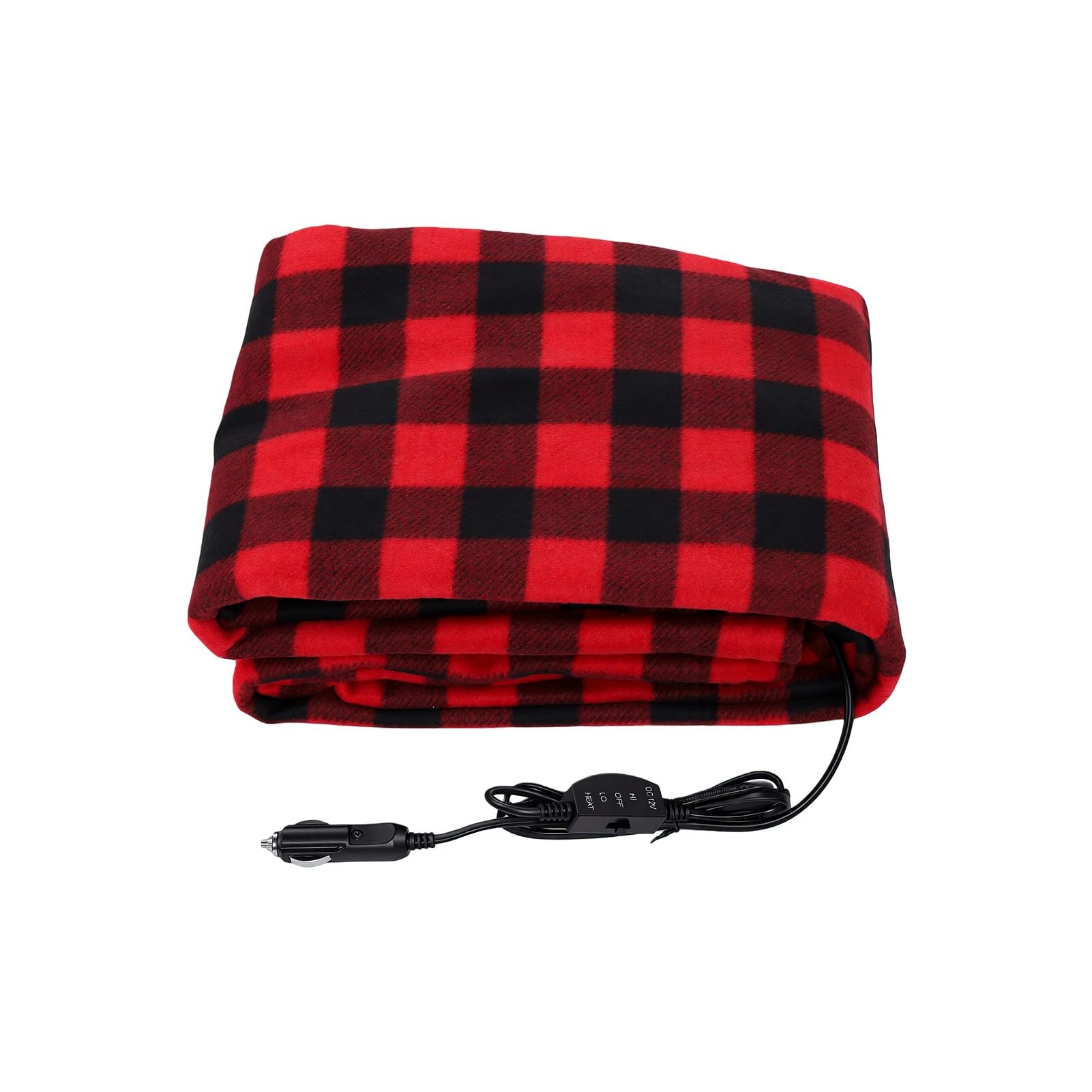 Yctze Coperta Elettrica per Auto 12V, 3 Livelli, 4H Off | Scaldaginocchia, Fodera in Pile Fronte-retro, Campeggio e Viaggi, Veicoli, Camion, SUV e , Porta 12V