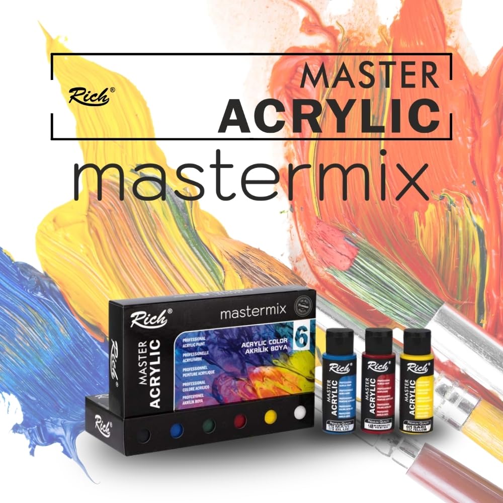 Rich Mastermix Profesyonel Akrilik Boya 60cc 6 Ren