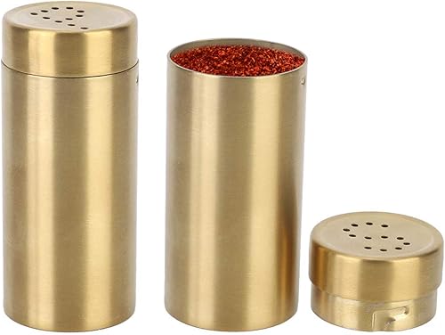 2 saleros y pimenteros, 3.16 onzas, para el hogar, de acero inoxidable, con tapas de coctelera, frascos de condimentos, botella de condimentos,