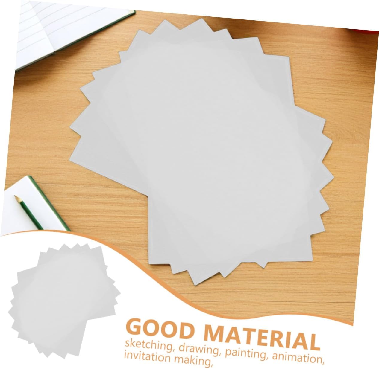 KOCKSHION 500 Sheets Tracing Paper Invite Animation Paper Lightweight See Comic Large Lining Transfer School Invitation Transparent Painting Paper Clear Copy Drawing
