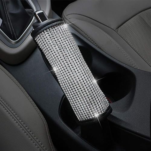 Miniatura 8 de Juego de 5 accesorios brillantes para automóvil, almohadillas para cinturón de seguridad de automóvil, almohadillas para los hombros, cubierta de