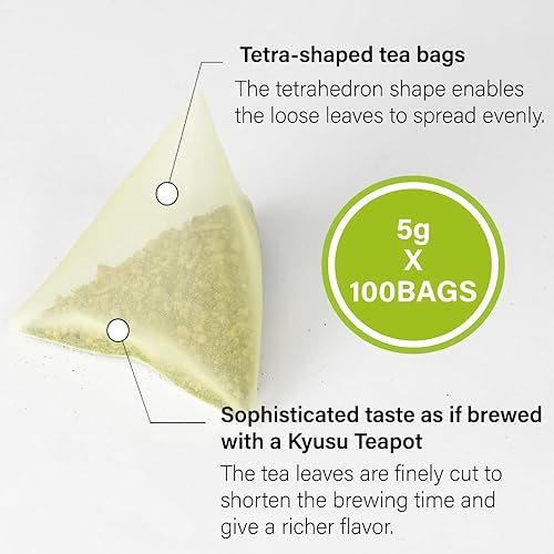 Miniatura 3 de Paquete de 100 bolsitas de té té verde Matcha Genmaicha de JAPÓN  Japanese Tea KIMIKURA