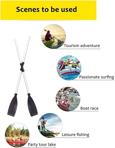 Miniatura 4 de 2 piezas de remos de kayak para botes inflables, paletas de kayak de aleación de aluminio de 50 pulgadas, ligeras, desmontables, ajustables,