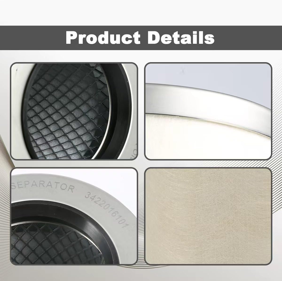 3422016101 Replacement Air/Oil Separator, Designed for Airman Series, PDS130S PDS185S Air Compressors