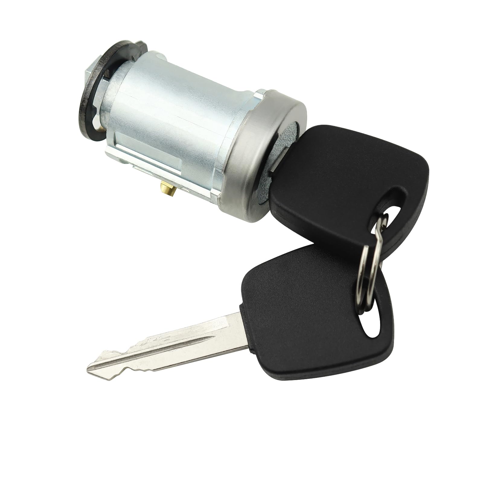 Compatible with Ford Focus 2000-2005, Escape 2001-2004, Mazda Tribute 2001-2004 Ignition Switch Lock Cylinder Tumbler Kit with 2 Transponder Chip Keys 707592C 707592 (with Chip)