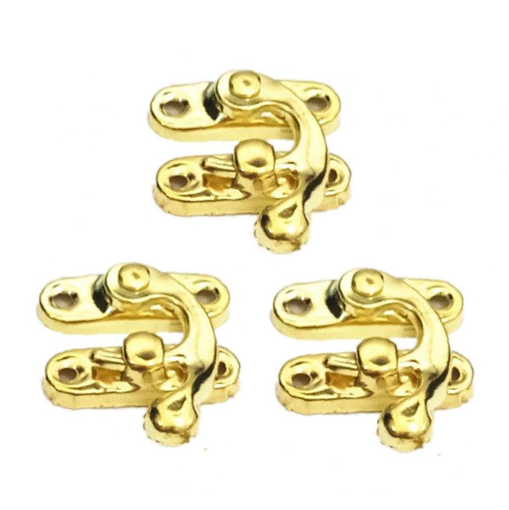 Casecover Style 2 Cylinder Lock 20Pcs Real Brass Metal Lock Catch Purse Hasp Vintage Wooden Jewelry Box Padlock Clasp Hasps Furniture Accessories