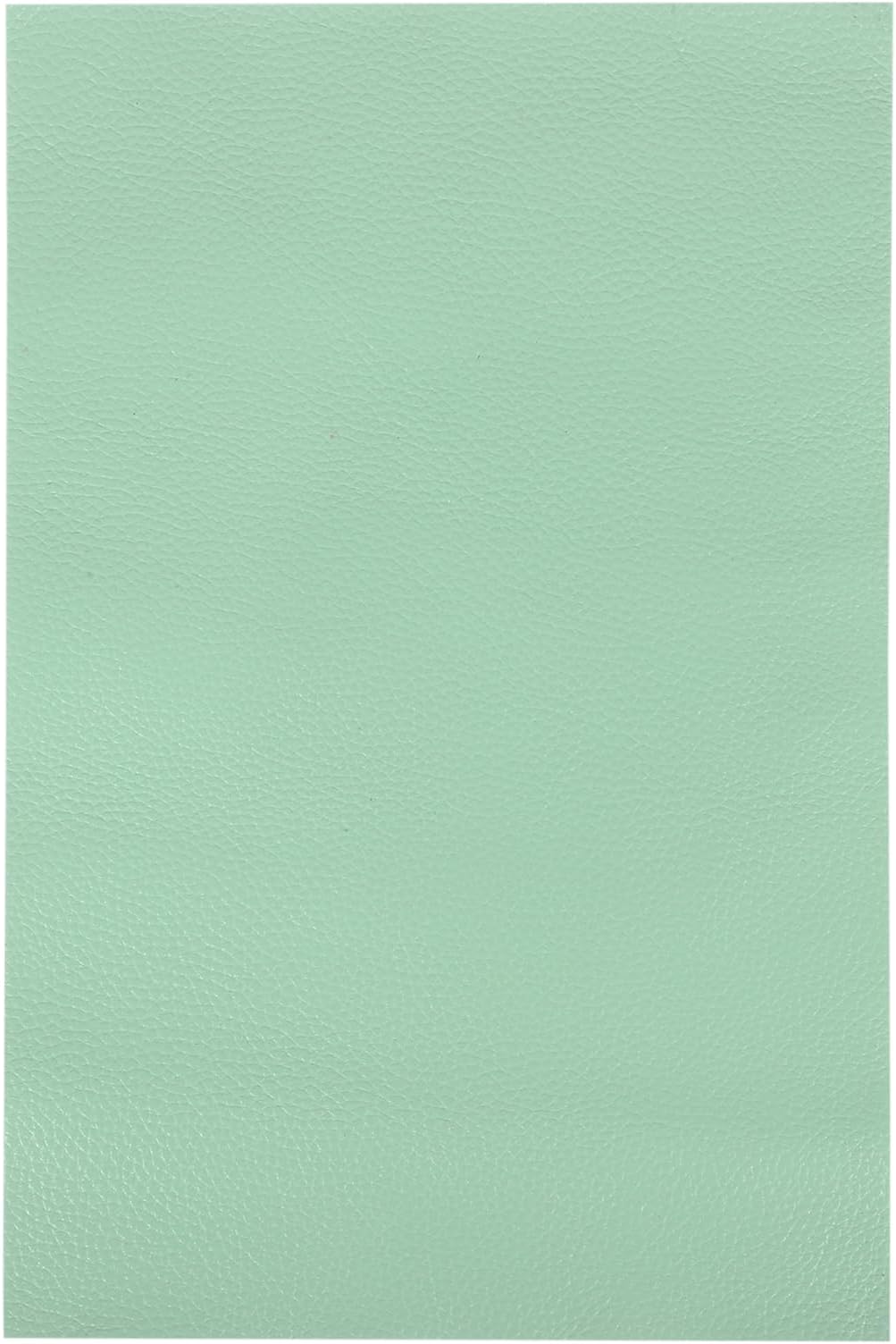 sourcing map 1 PCS Full Grain Leather Sheet 11.8 x 7.9 Inch Natural Cow Leather 1.5-1.8mm Fabric Pieces for DIY Craft Furniture Office Belts Notebook Covers, Light Green