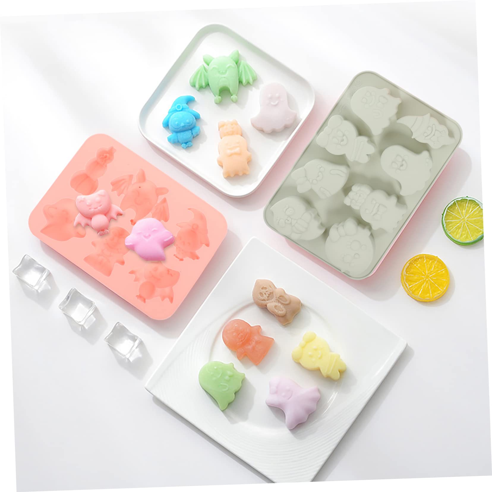 TOPBATHY 10 Pièces Moule De Cuisson Gâteau Fantôme Cuisson Des Chauves-souris Moule à Chocolat Gâteau Aux Biscuits Moule De Para Chocolat Moules à Bonbons Pour Le De Gel De Silice