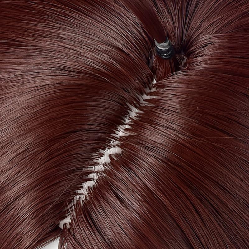 Probeauty Brown Straight Wig for Momo Ayase Cosplay, Shoulder-Length Wig with Bangs for Anime Costume Party - Image 7