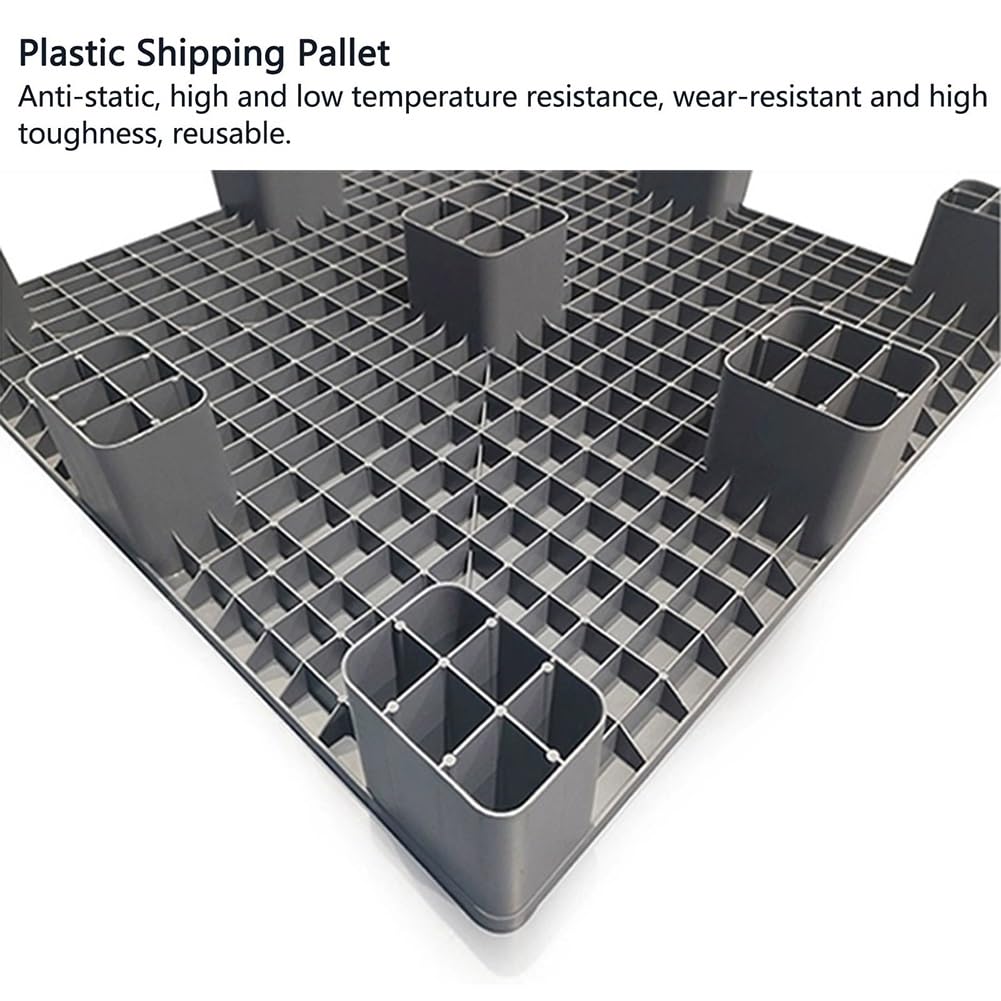 Gochusx Palettes en Plastique, Palettes en Plastique Légères, Panneau De Calage De Stockage en Polyéthylène, Plate-Forme Modulaire De Supports De Stockage, Facile À Empil(Red 5pack)