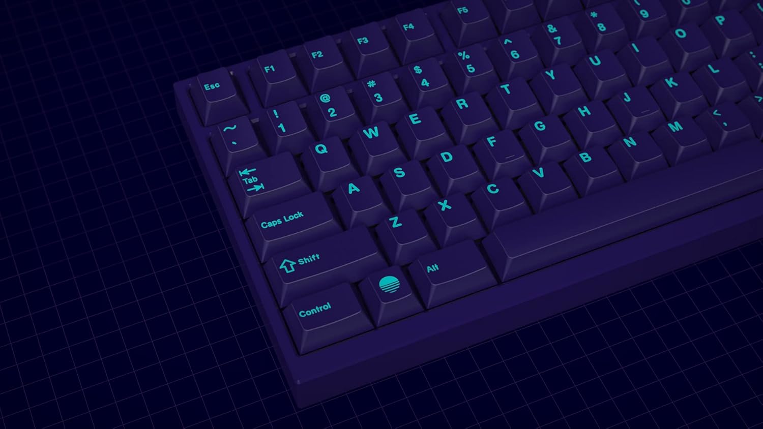 Drop + MiTo GMK Laser Custom Mechanical Keyboard Keycap Set - 120-keys, Doubleshot, Cherry Profile, for 60%, 65%, and TKL Layouts, etc. (Synthwave)