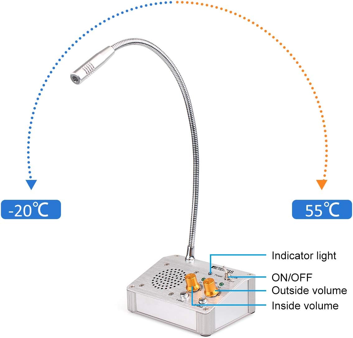 ❤ Crаzу Dеаlѕ Retekess TW104 Intercom System for Business, Window Speaker Intercom, Interphone, Full Duplex Intercom System for Government Office,Restaurant,Store,Bank(1.8M)