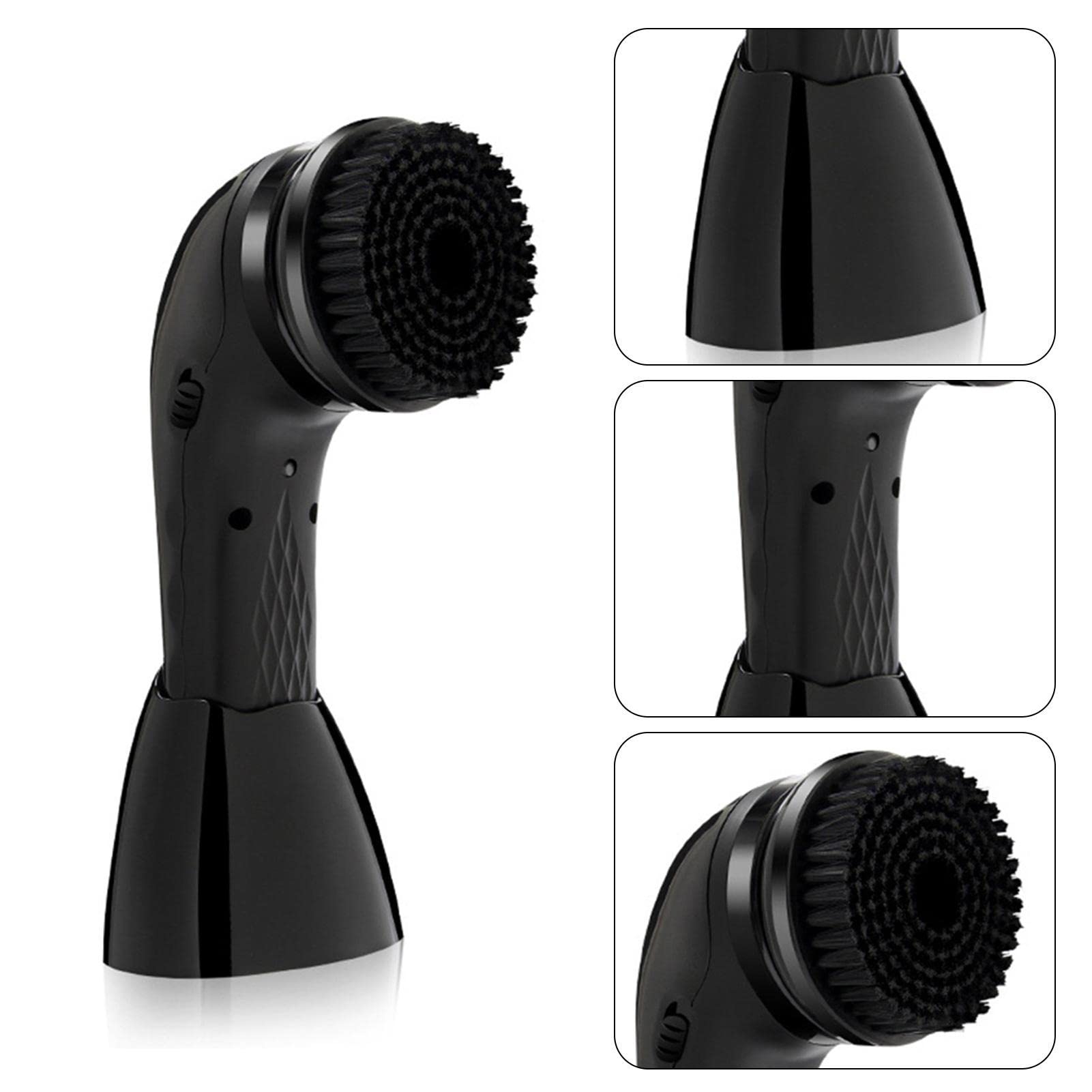 Limpiador de zapatos eléctrico - Kit de pulido de zapatos con cepillo de | limpieza multifuncional Juego de cepillos para zapatos automático | Kit de cuidado de la piel portátil inalámbrico, Negro