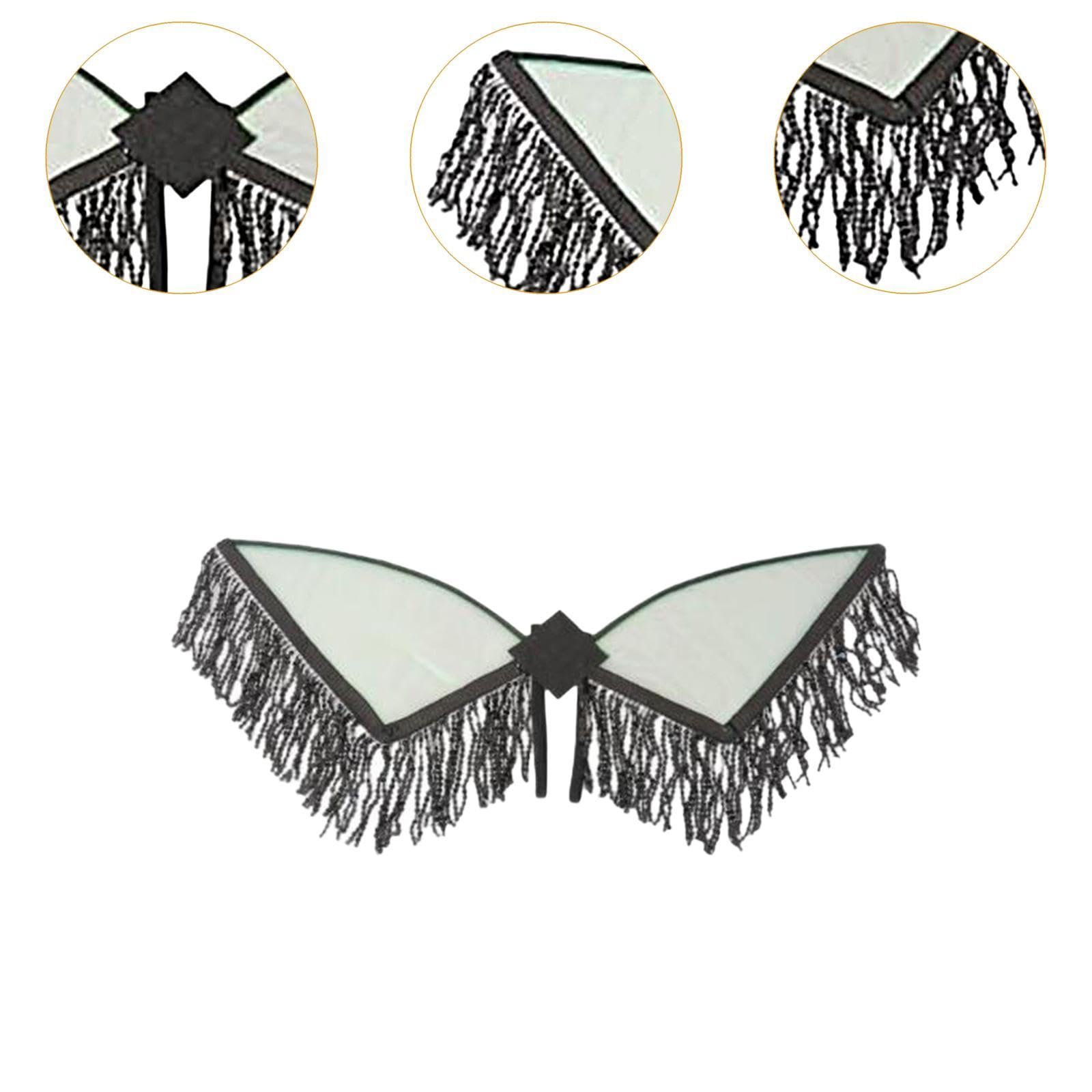 Fata con Frange E Nappe, per Travestimenti, Giochi di Ruolo, Costumi per Feste di Carnevale, Accessori per Feste di Compleanno, Nero