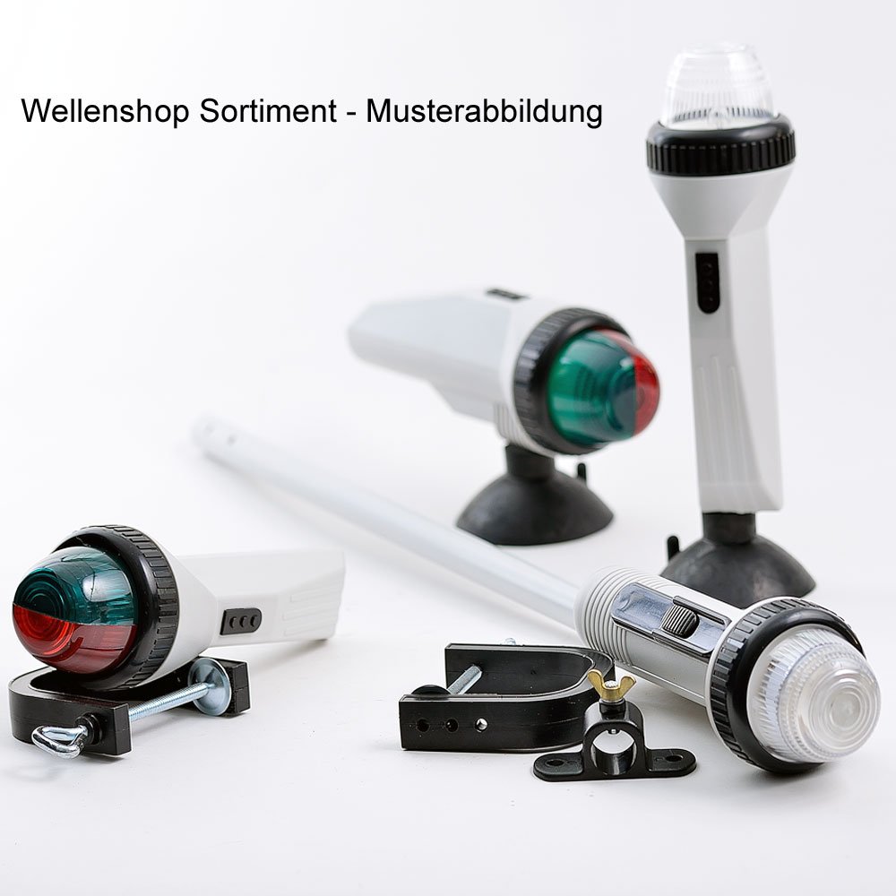 LED Navigationslicht Positionslicht mit Mast & Batteriebetrieb