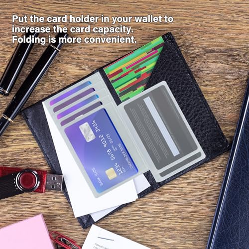 SET OF 2 Wallet Inserts Replacement 6 Page Card Holder for Bifold or Trifolds Wallet3