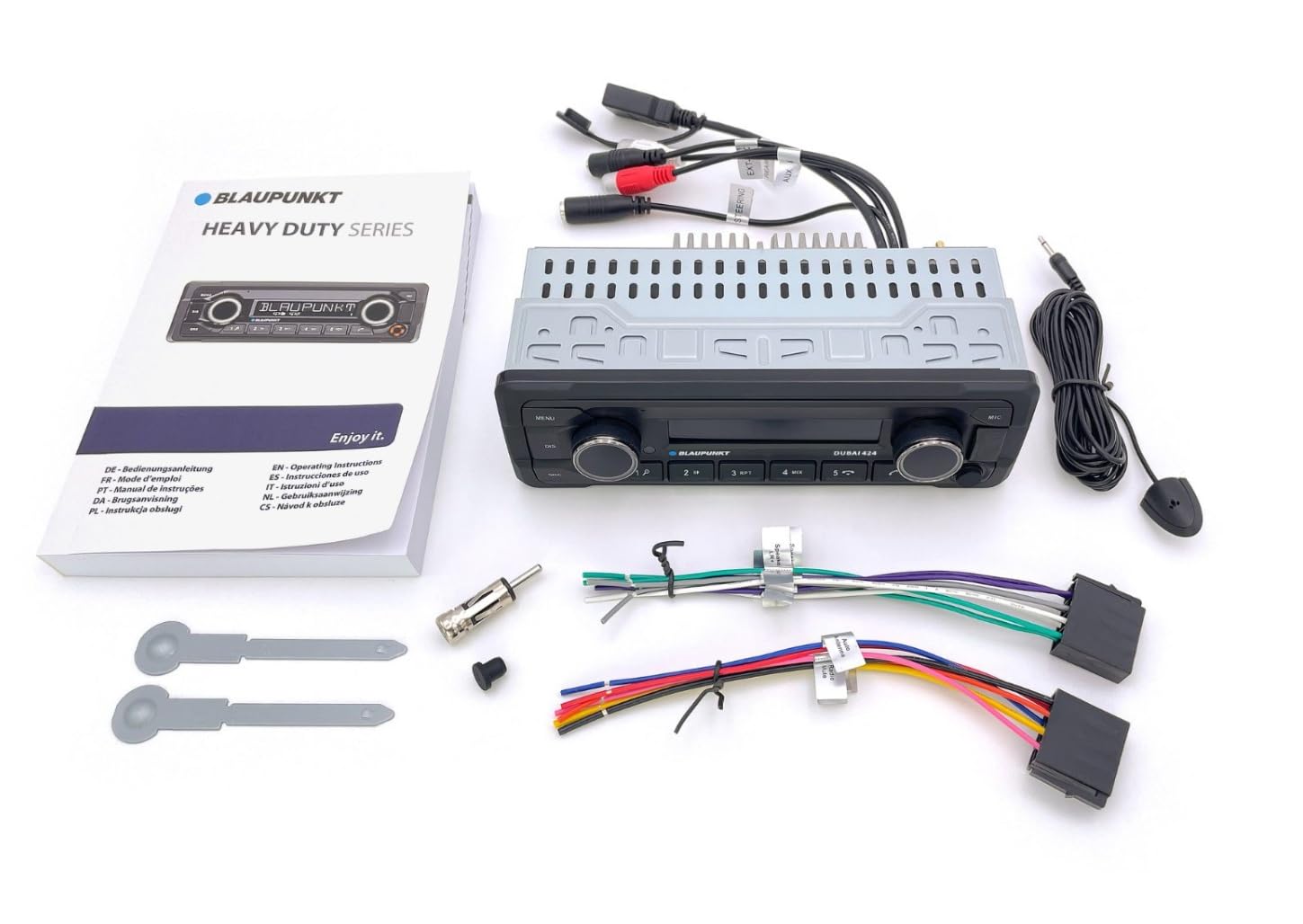 Blaupunkt Dubai 424 | Heavy Duty | 24 V | FM | Bluetooth | 1-DIN Autoradio