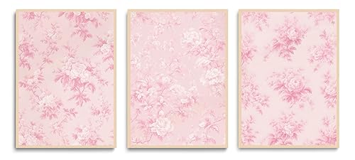LYPHNX Pink Chinoiserie Flower Poster Wall Art light Pink Love