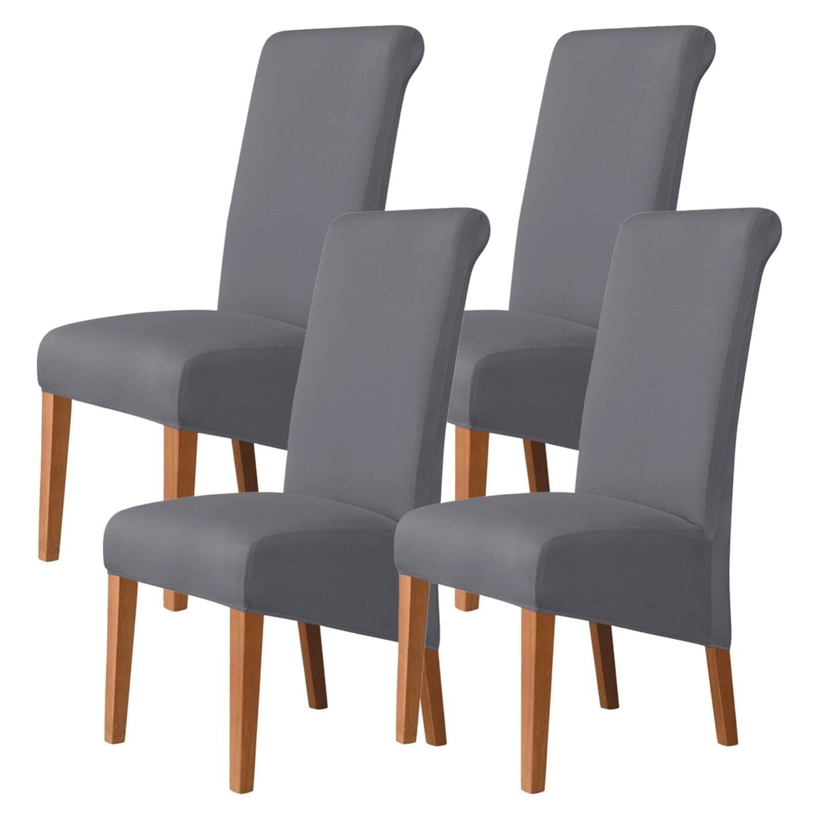NMVAWIPT Stretch High-Back Dining Chair Covers, Removable Washable Protectors With Elastic Bottom, For Home, Restaurant, Banquet(#4,4Pcs)