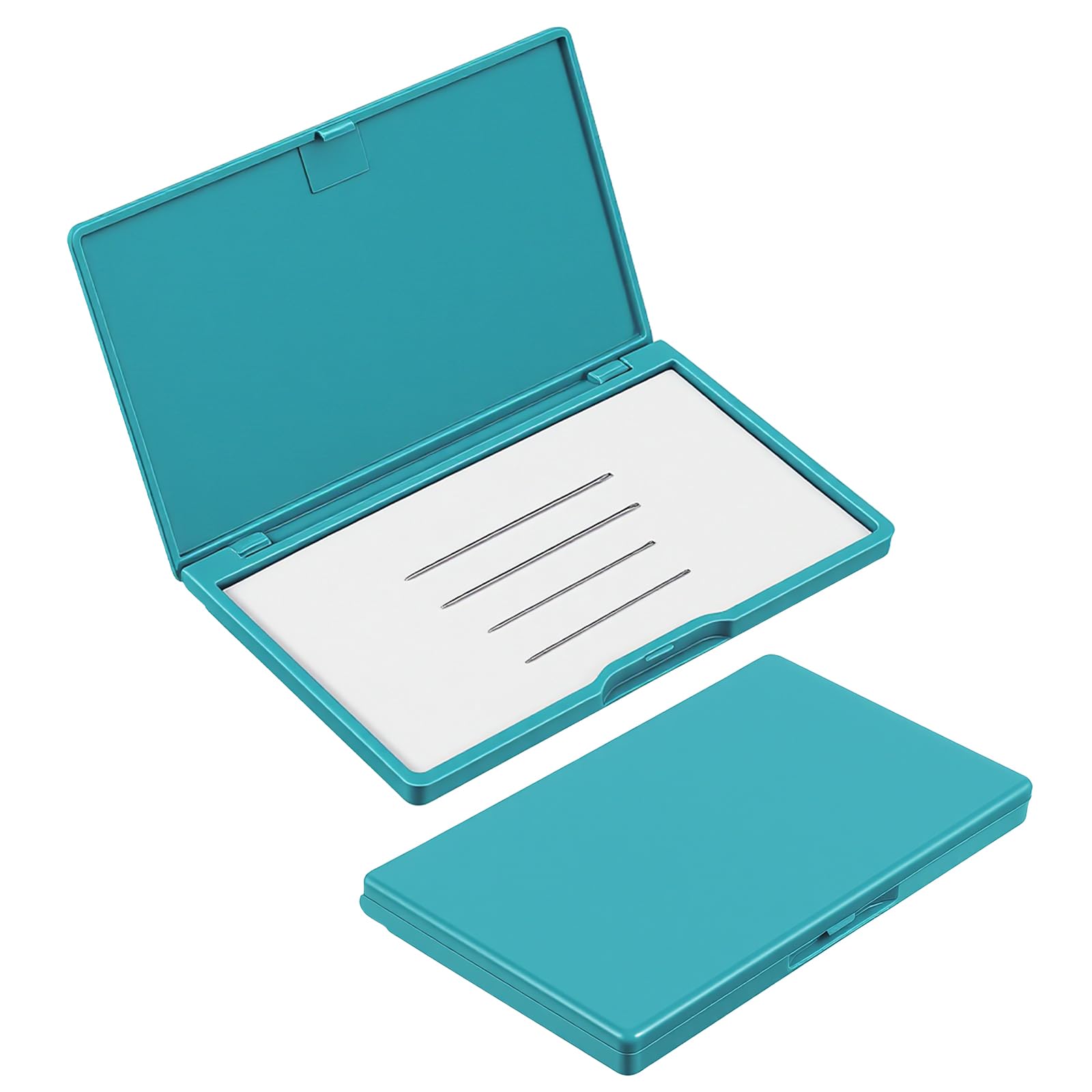 – Sewing Needle Case Strong Sewing Pin Storage Case Portable Sewing's Needles Box Sewings Supplies Small Metal Objects Organizer Blue Sewing' Supply Organizer for Sewings, Quilting