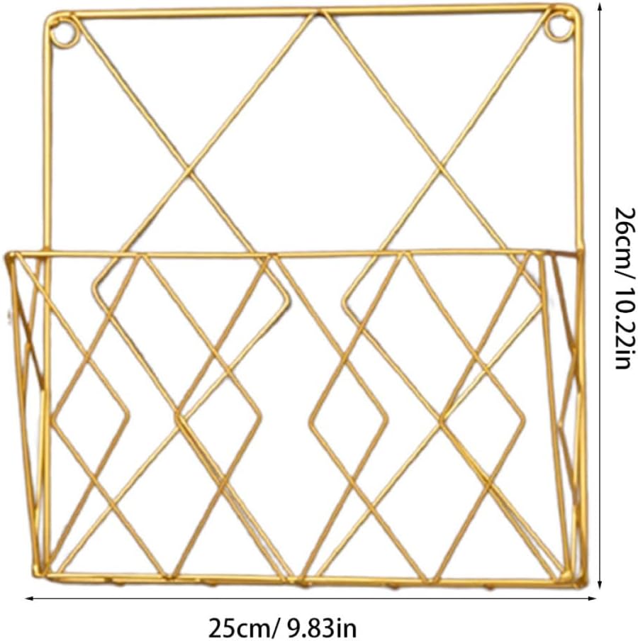Wall Mounted Magazine Holder Books Storage Rack Metal Books Organizer 10.23 X 9.84 X 2.75 in Wall File Organizer for Home Office Reading Room image 2