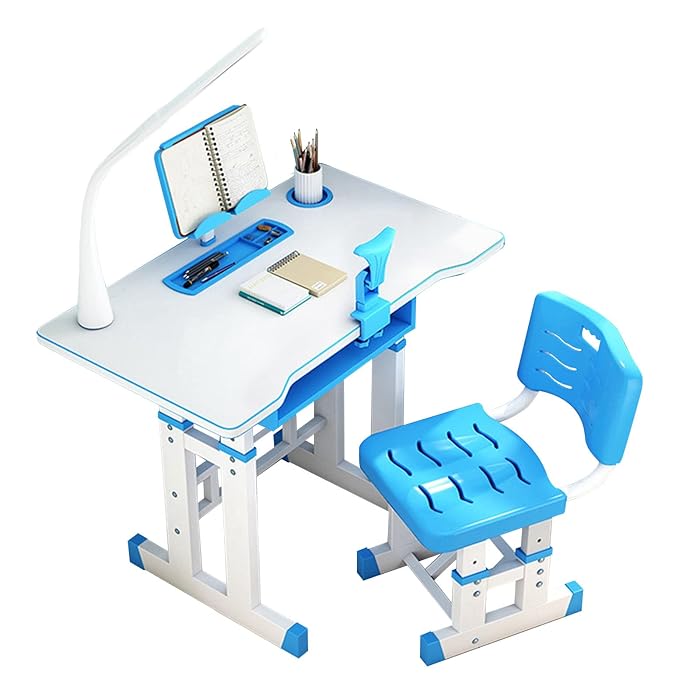 Buy PUTEARDAT Child Desk and Chair Set Height Adjustable Kids Writing