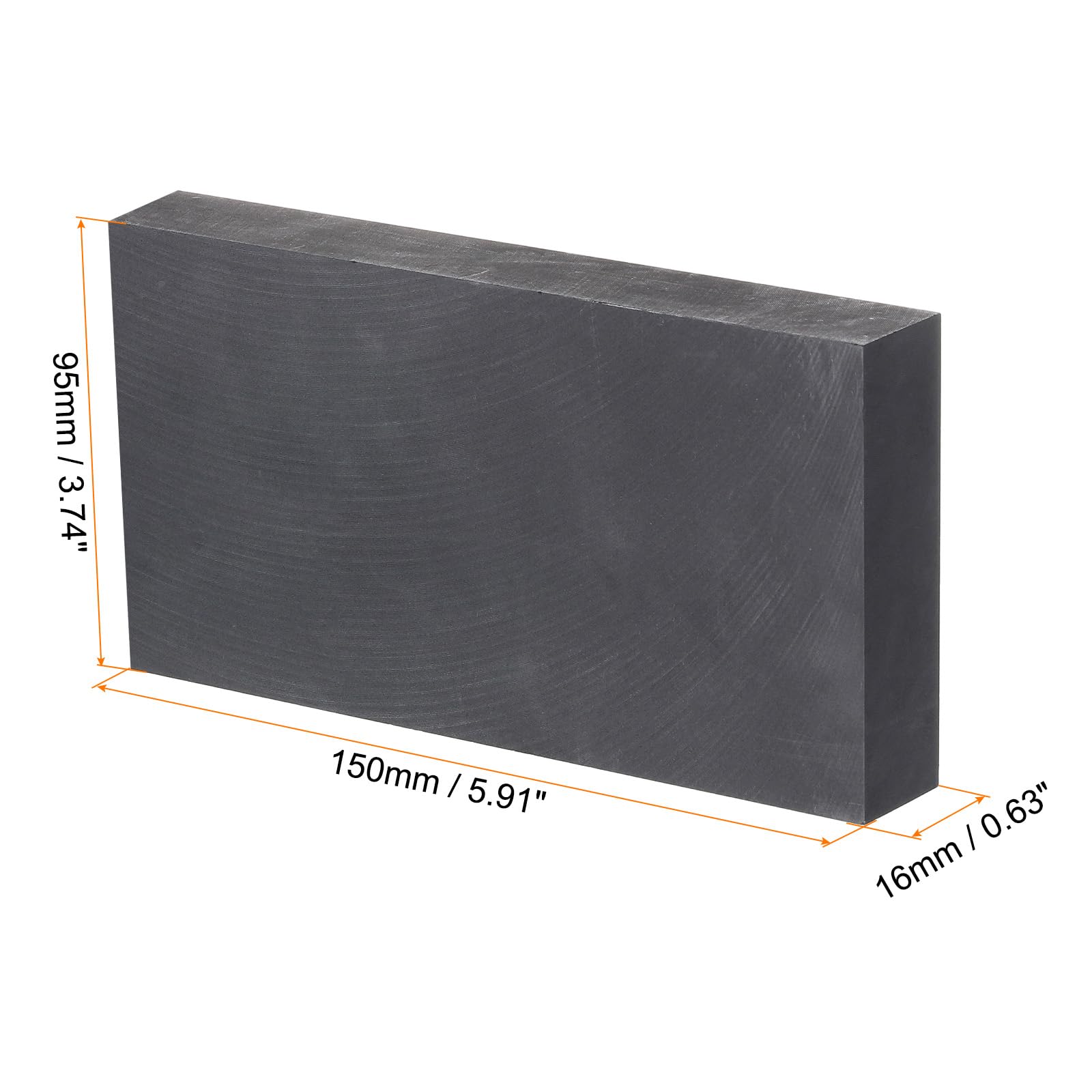 QUARKZMAN Bloc de Graphite en Lingot, Rectangle, Plaque D'Électrode en Graphite 150x95x16mm pour La Fusion, La Coulée, L'Électrolyse Et L'Électroplacage