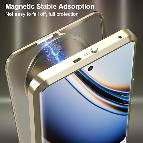 Miniatura 4 de QUIETIP Funda compatible con Realme 11 Pro  11 Pro+ Plus 5G, marco de metal + cubierta trasera de superficie esmerilada de policarbonato con