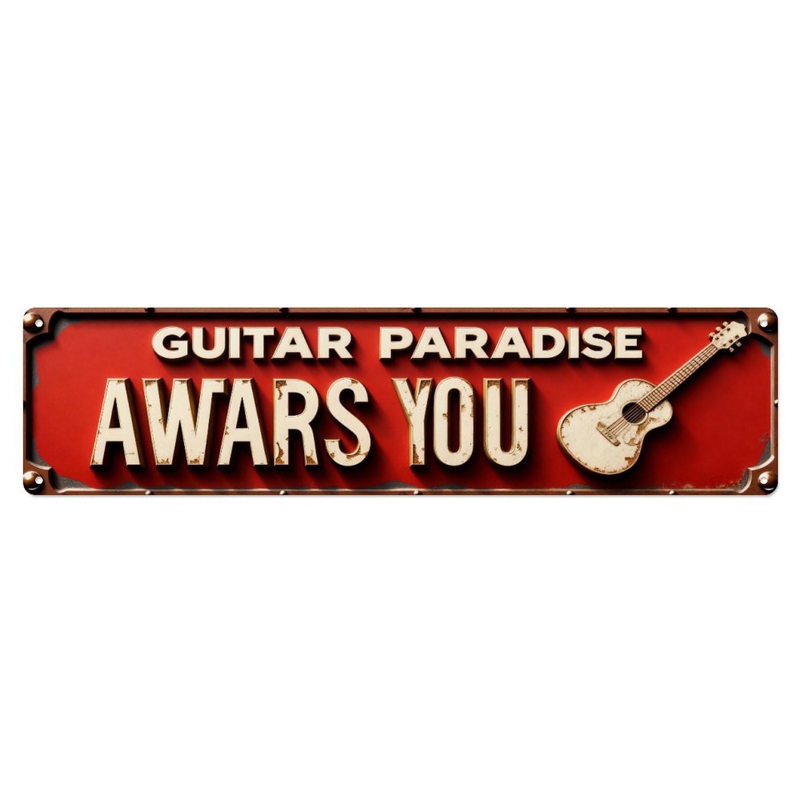 Guitar Paradise Awards You Sign Metal Tin Sign Plaque