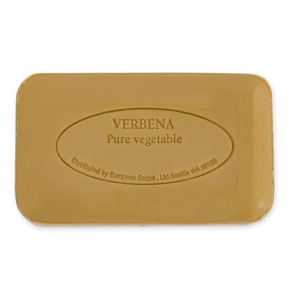 Pre de Provence Artisanal French Moisturizing Soap Bar, Shea Butter Enriched, Quad Milled for Long Lasting Rich Smooth Lather, 5.3 Ounce, Verbena