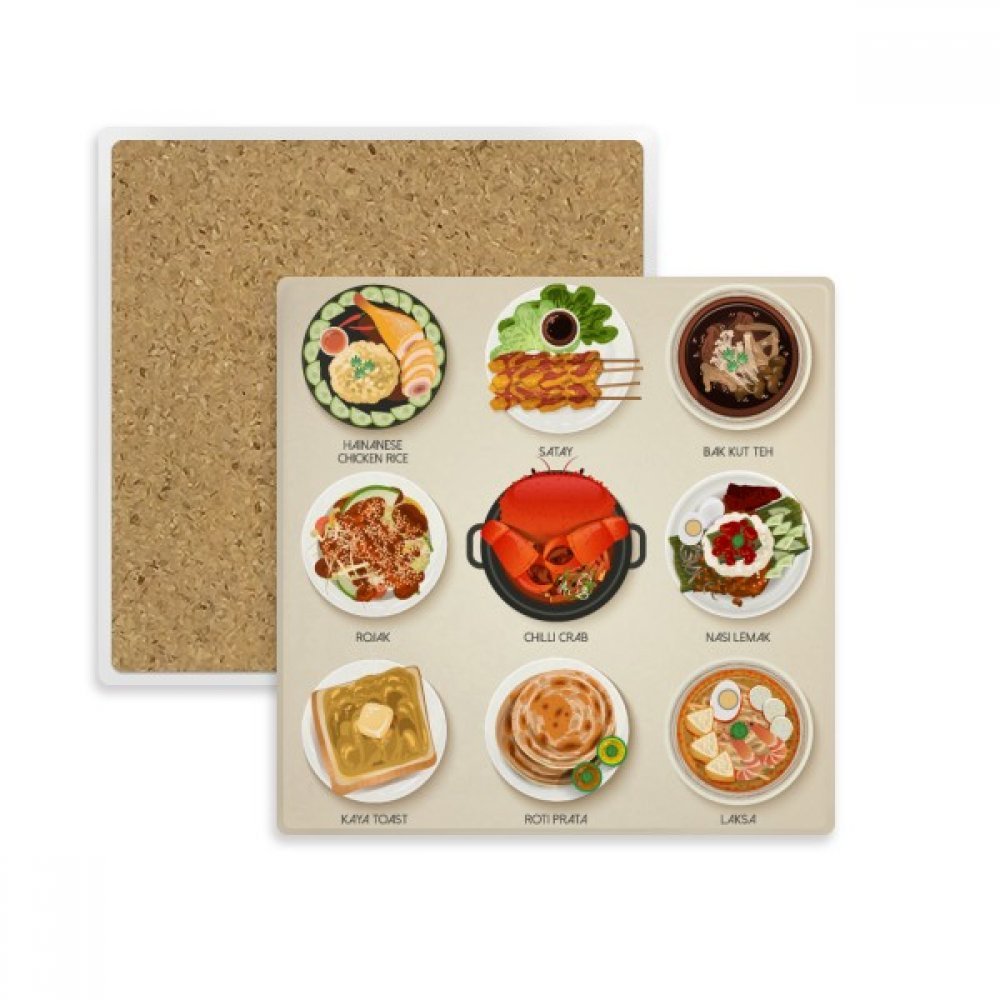 Coaster en pierre absorbante de Singapour pour tasses et verres élégants