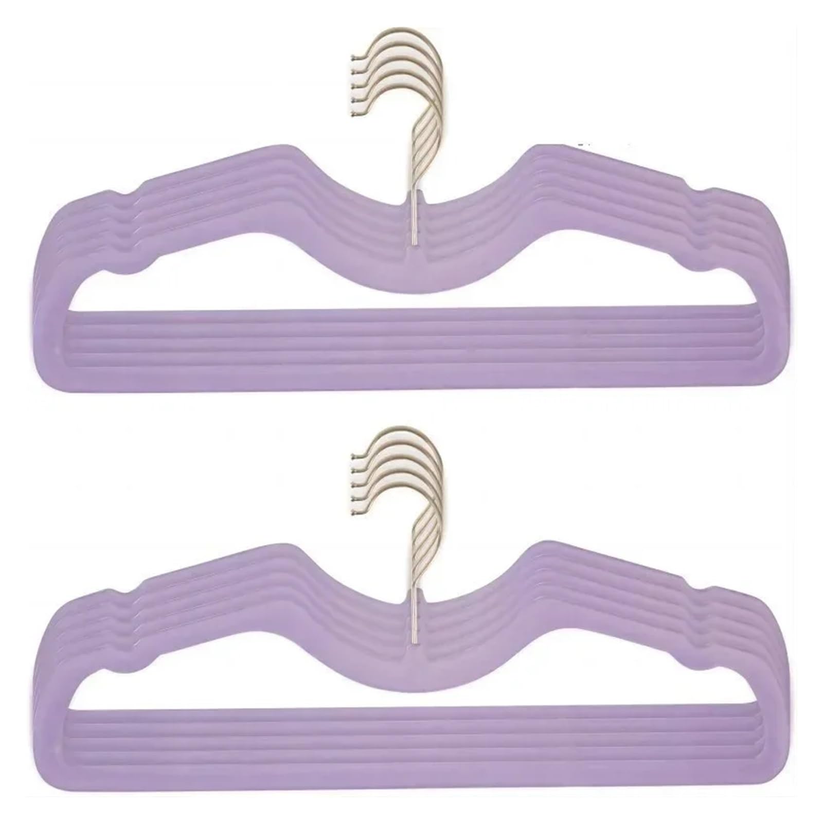 Velvet Hangers Velvet Hangers 10Pack, Short Neck Hanger, 360 Swivel Hook, Non-Slip Felt(10pcs-Purple)