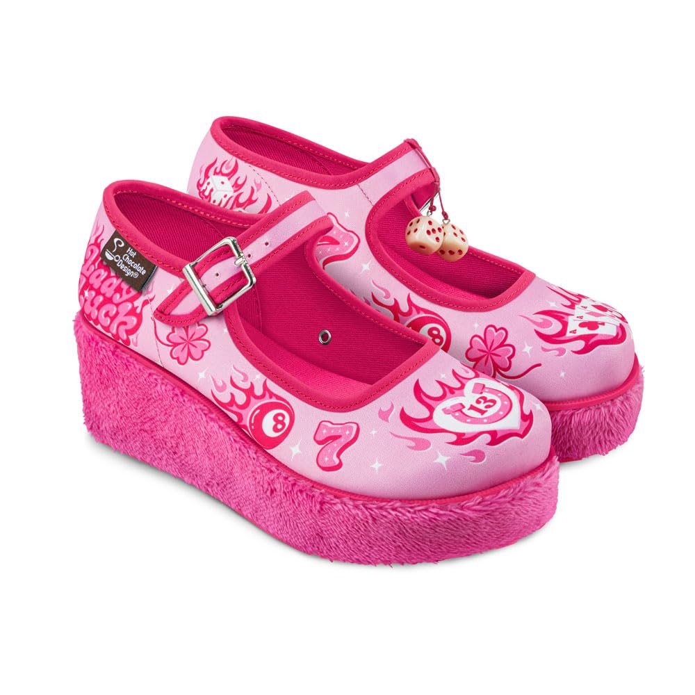 Hot Chocolate Design Chocolaticas Funky Canvas Women's Mary Jane Flat Shoes — view 93