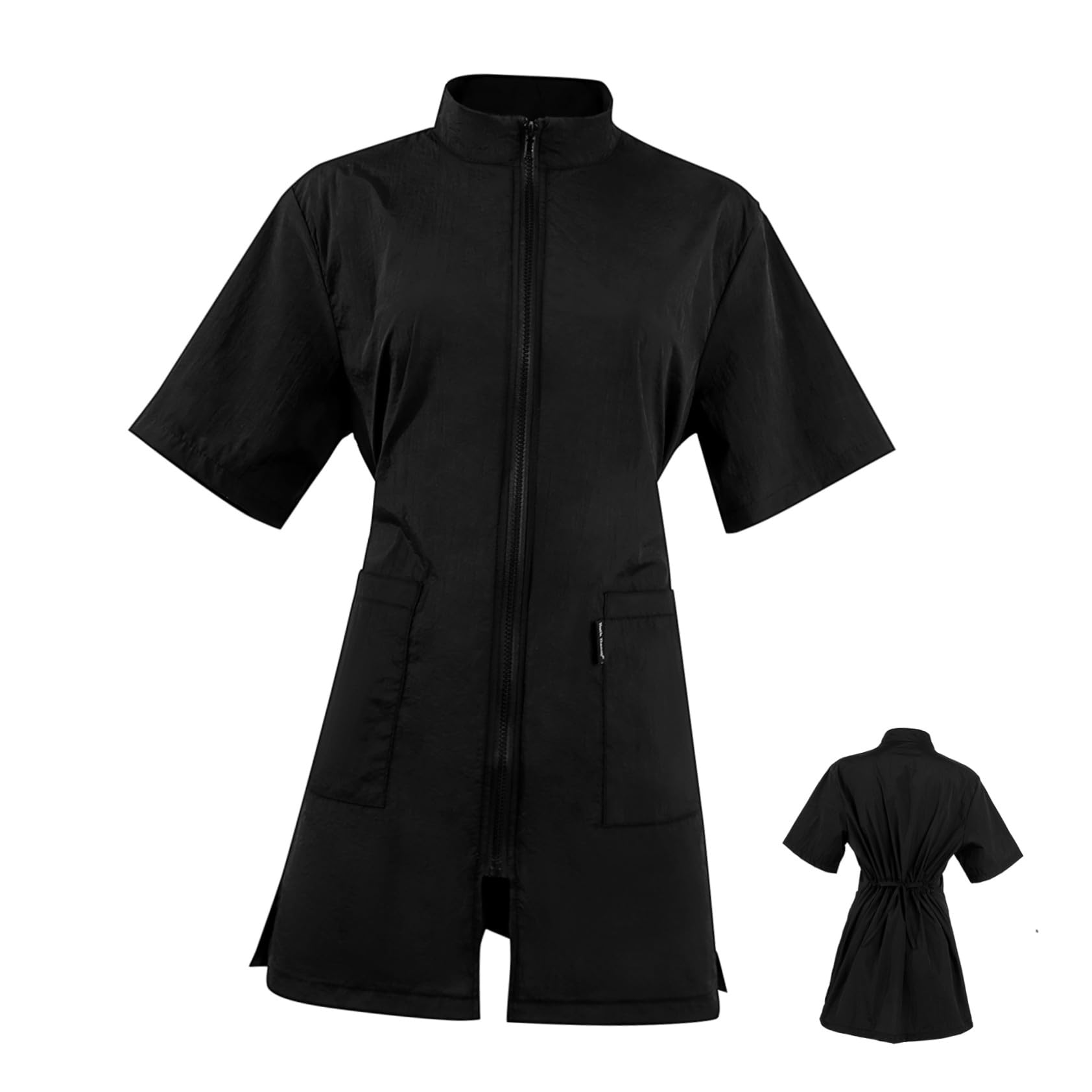 Blouse de toilettage pour chiens en fibre lavable avec poches de rangement
