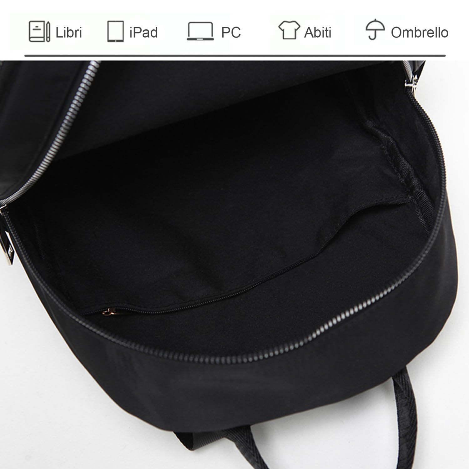 Zaino Donna Zainetto Borsa a Spalla Borse a Mano Leggero Casual Multi-tasche Zainetto Tasca anti-furto per Viaggio Scuola Lavoro Shopping Misura M KM4